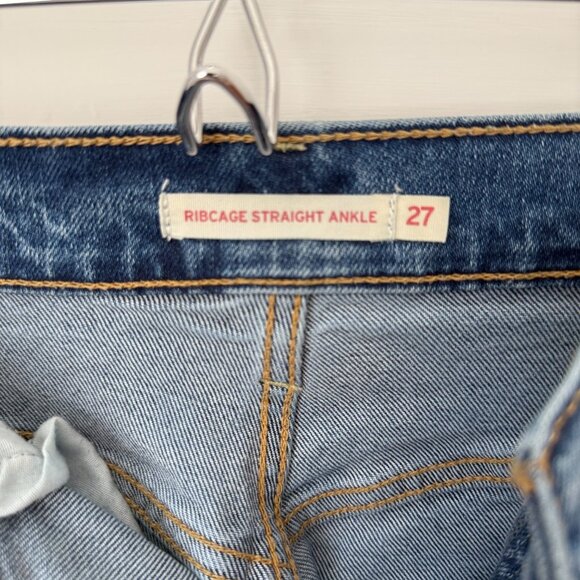 Levi's® Ribcage Straight Ankle Jeans I SUMMER SLIDE, Size 27 x 27 - Picture 3 of 5